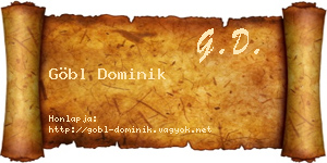 Göbl Dominik névjegykártya